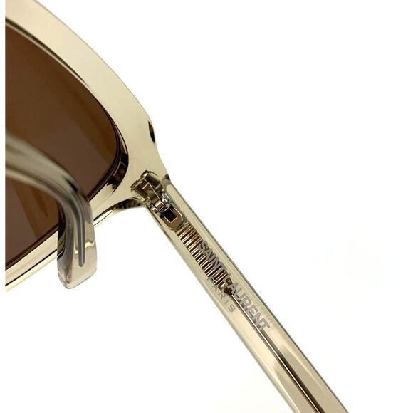NEW SAINT LAURENT Sunglasses SL457 004 Yellow Brown Unisex Authentic main image 4